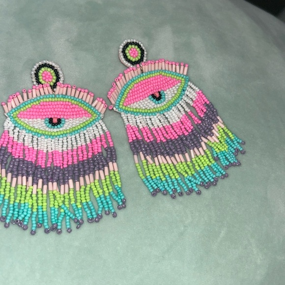 Evil eye 🧿 inspired earrings - Picture 2 of 3